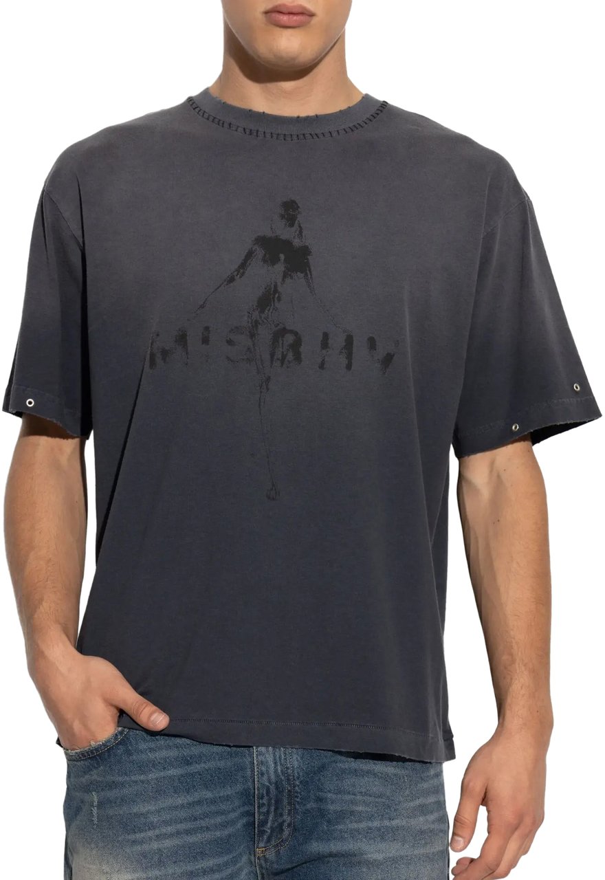 MISBHV Vintage Washed Out T-shirt Washed Black Zwart