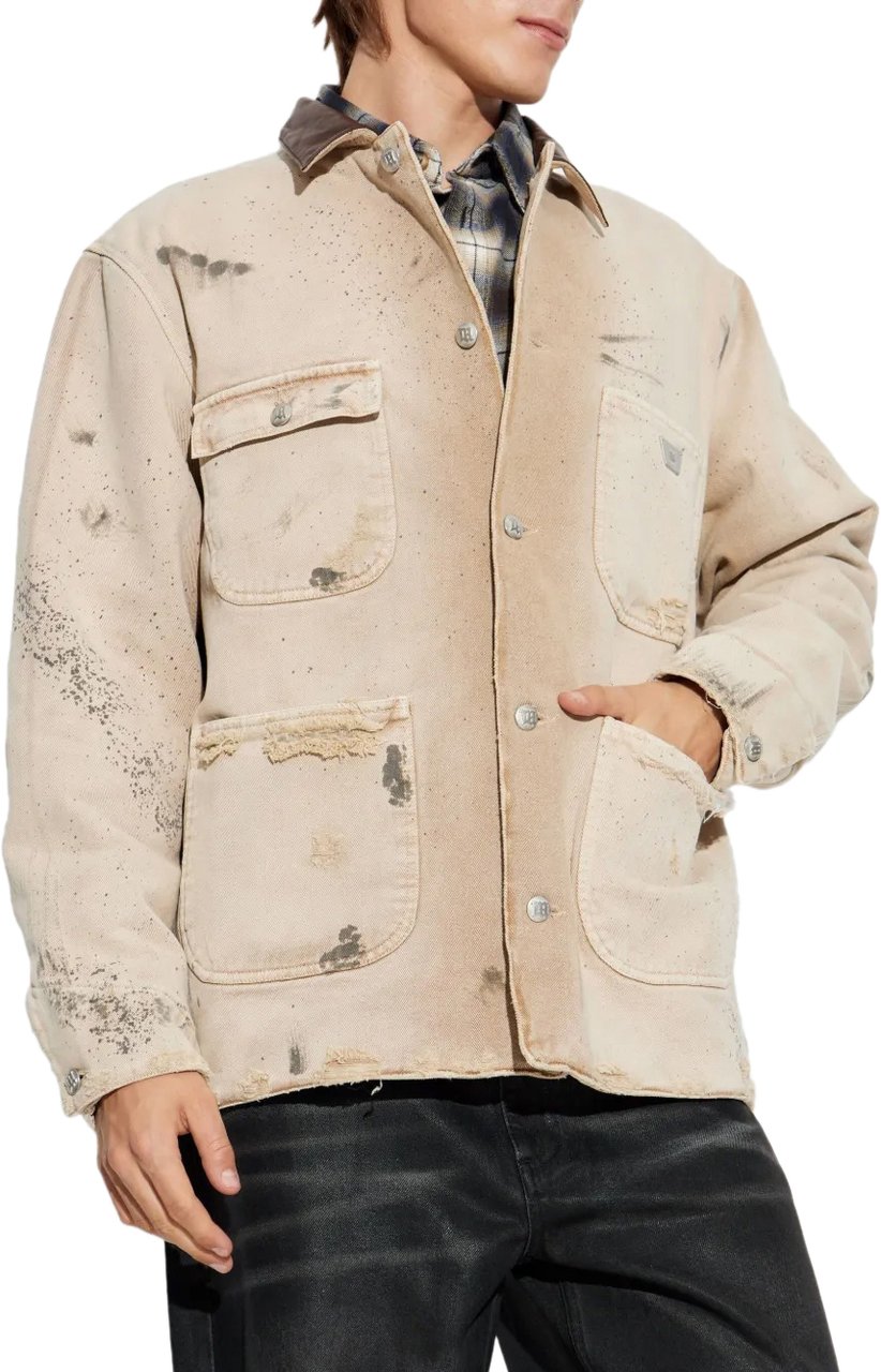 MISBHV Marfa Twill Work Jacket Dusted White Wit