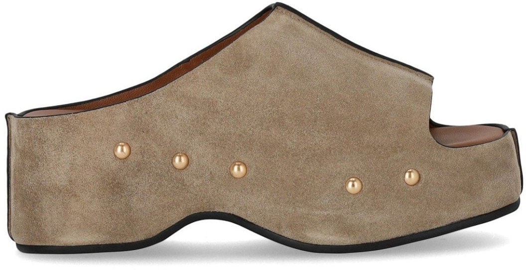 MISS OLIVIA CAROLA TAUPE MULE Beige