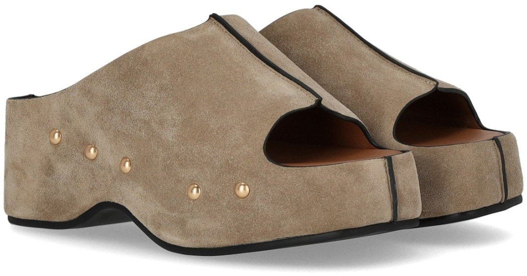 MISS OLIVIA CAROLA TAUPE MULE Beige