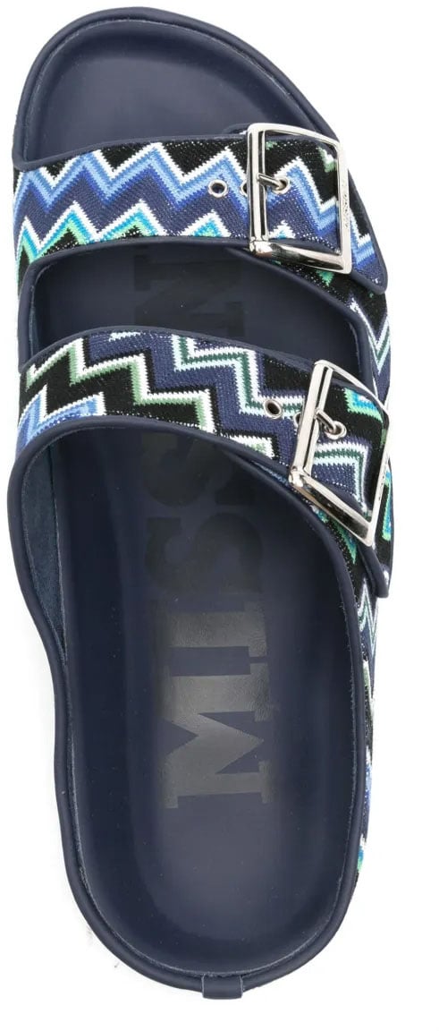 Missoni Men'S Sandal With Distinctive Cross-Strap Design Grijs