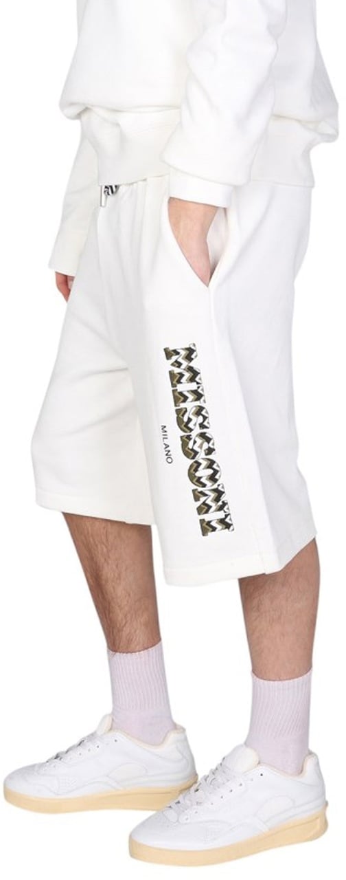 Missoni Missoni Cotton Logo Shorts Wit