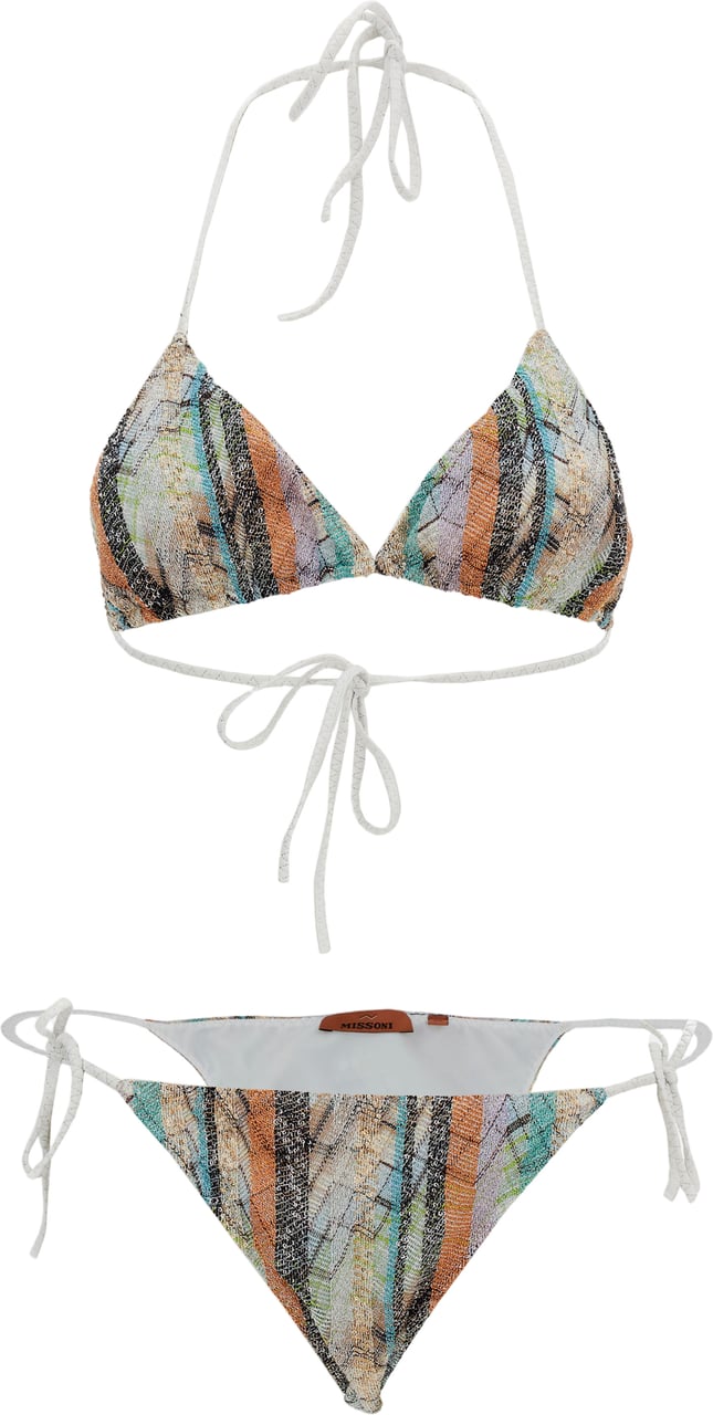 Missoni Missoni Multicolor Self-Tie Bikini Neutraal