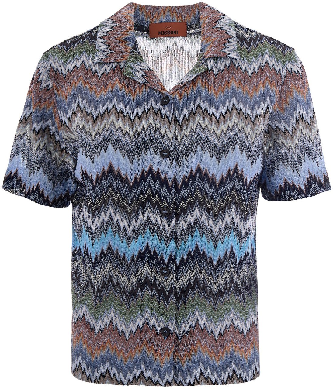Missoni Shirts Multicolor Blue Tone Blauw