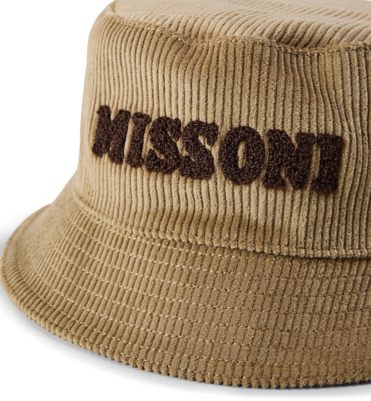 Missoni Cord Logo Bucket Hat Beige