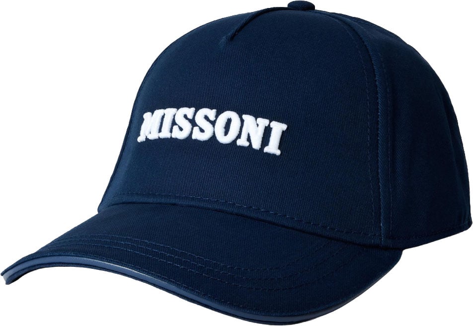 Missoni Printed Logo Baseball Cap Blauw