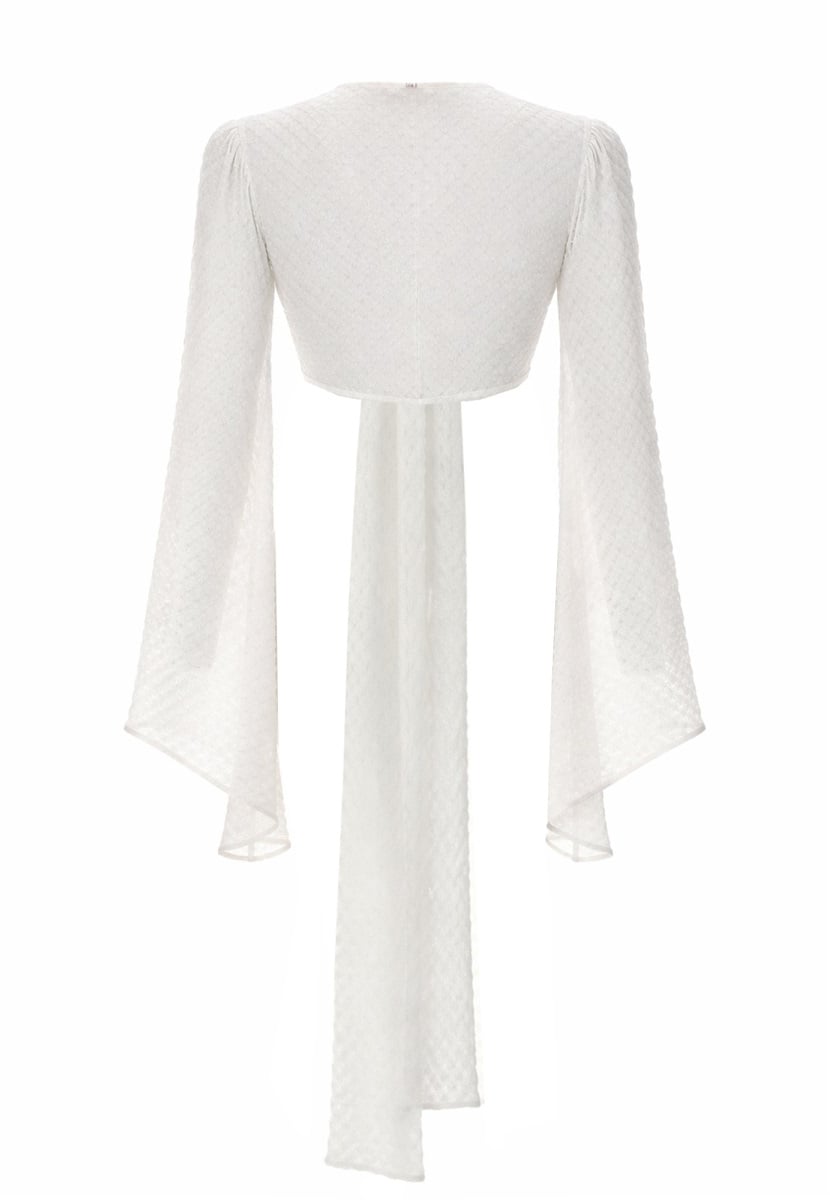 Missoni TOP SCALDACUORE IN VISCOSA LAMÉ Wit