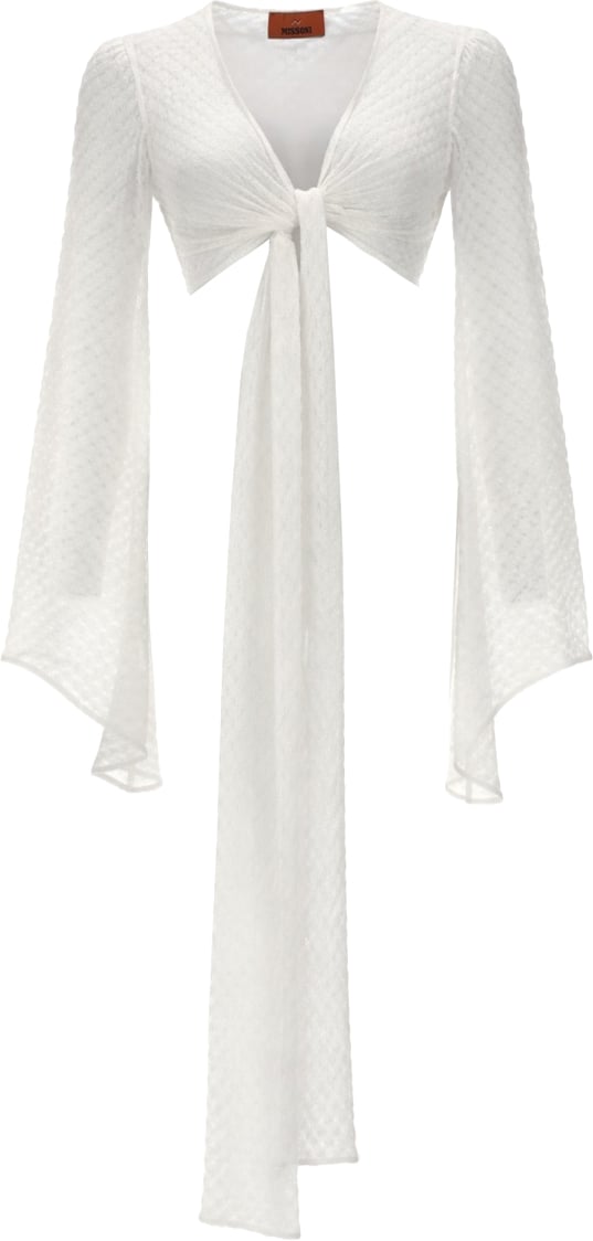 Missoni TOP SCALDACUORE IN VISCOSA LAMÉ Wit