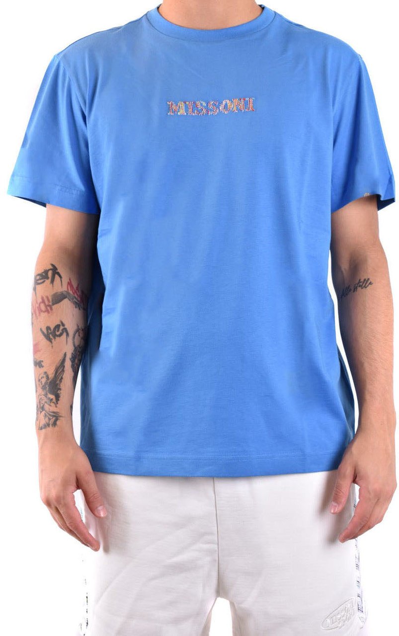 Missoni Men T-Shirt Lichtblauw