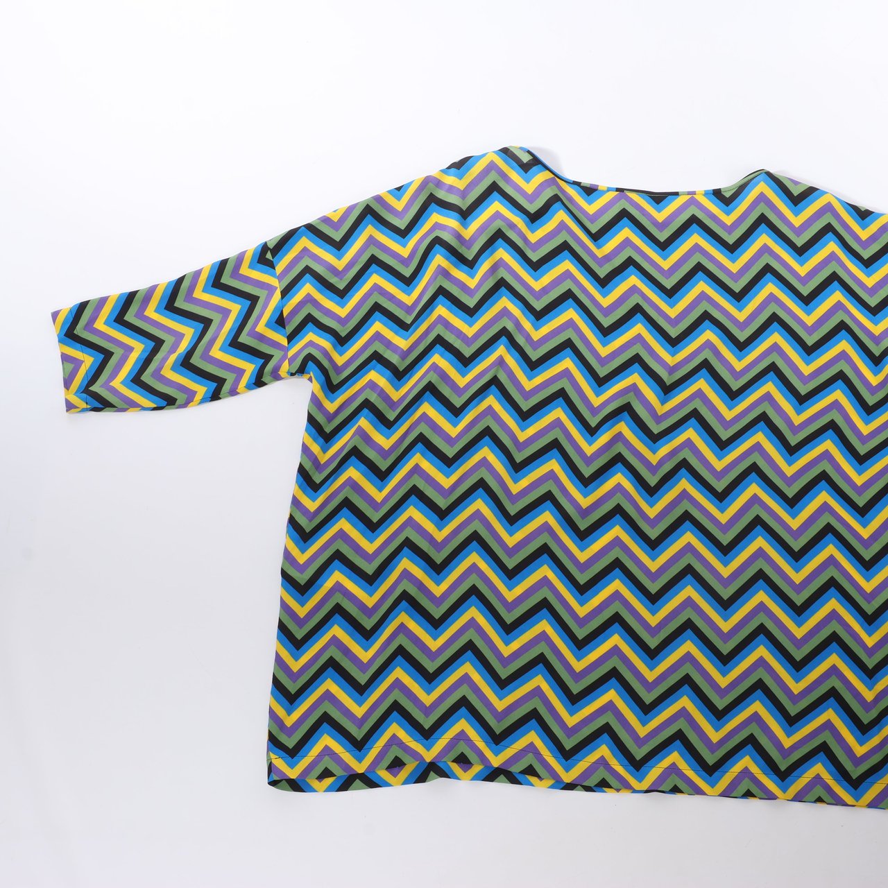 Missoni Missoni Multicolor Crepe Loose Fit Top, Size S Groen
