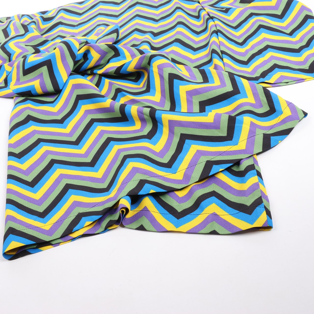 Missoni Missoni Multicolor Crepe Loose Fit Top, Size S Groen