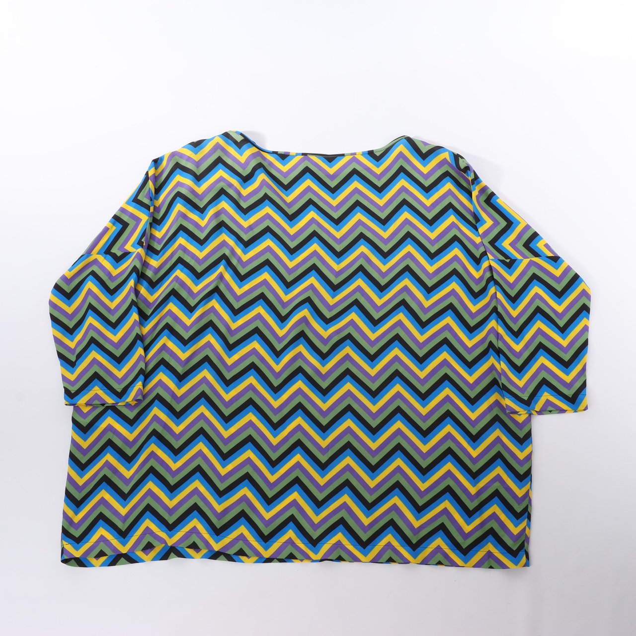 Missoni Missoni Multicolor Crepe Loose Fit Top, Size S Groen