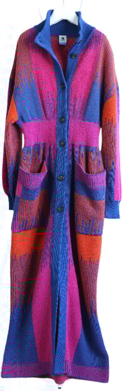 Missoni Missoni Long Wool Blend Knit Cardigan, XS Paars