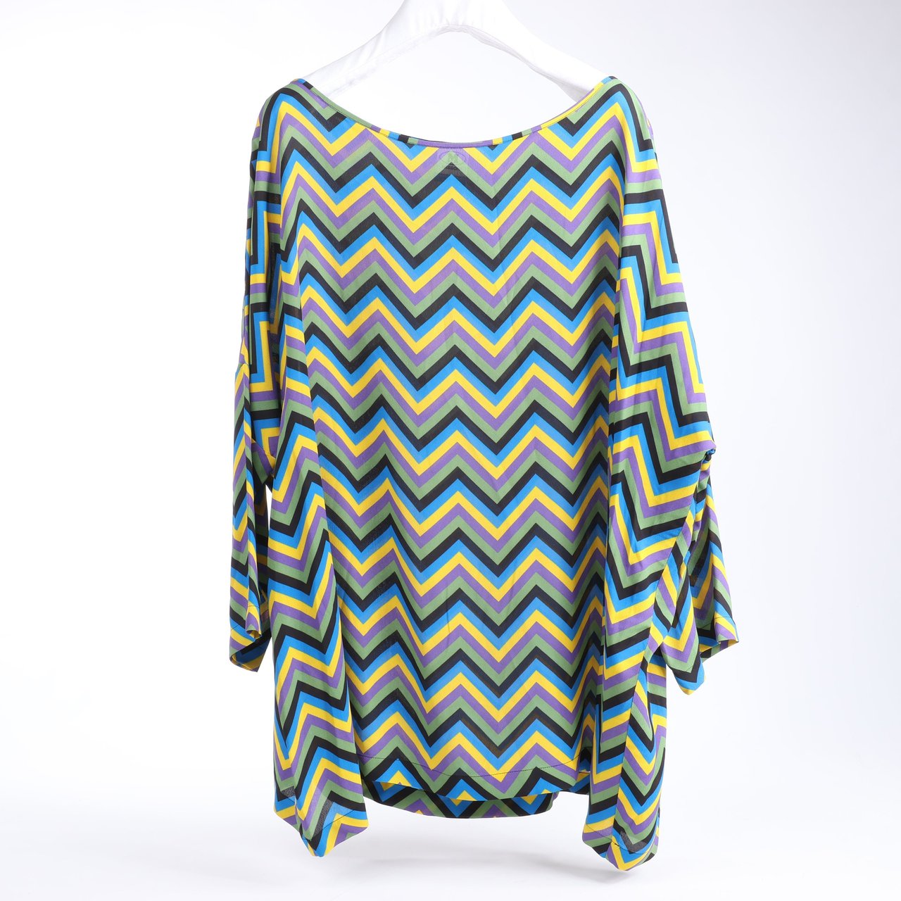 Missoni Missoni Multicolor Crepe Loose Fit Top, Size S Groen