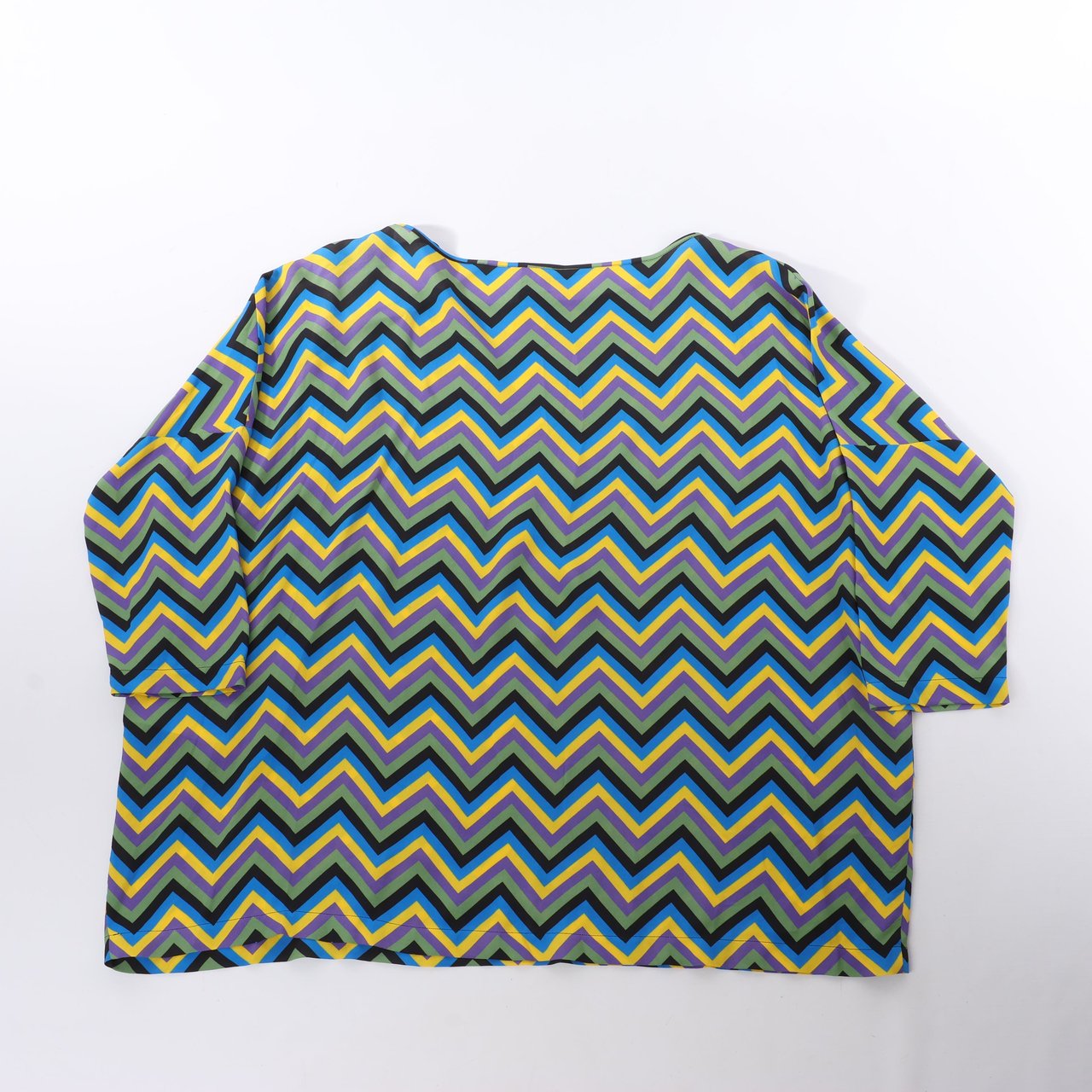 Missoni Missoni Multicolor Crepe Loose Fit Top, Size S Groen