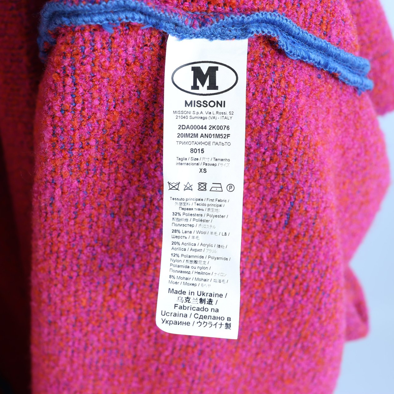 Missoni Missoni Long Wool Blend Knit Cardigan, XS Paars