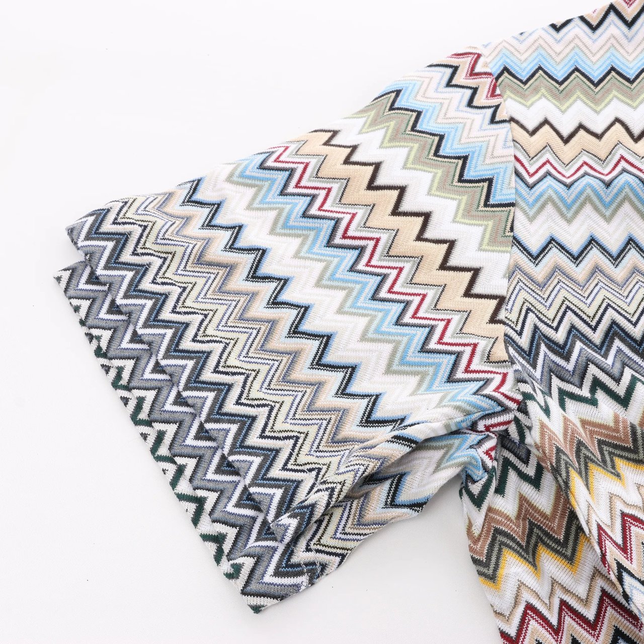 Missoni PATTERNED Short Sleeve Shirt in Gray x Multicolor, Size 48 IT Divers
