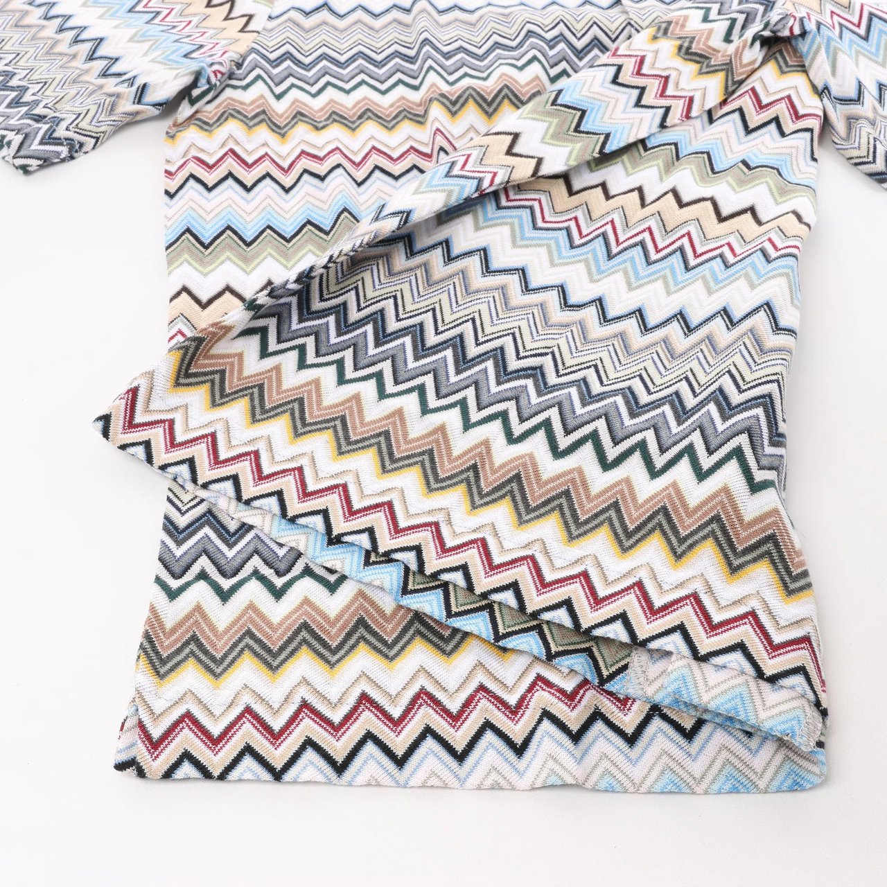 Missoni PATTERNED Short Sleeve Shirt in Gray x Multicolor, Size 48 IT Divers