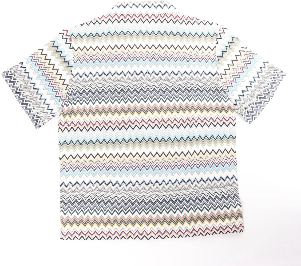 Missoni PATTERNED Short Sleeve Shirt in Gray x Multicolor, Size 48 IT Divers