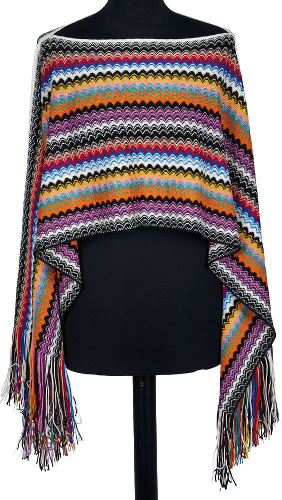 Missoni Multicolor Wool Women Poncho Divers