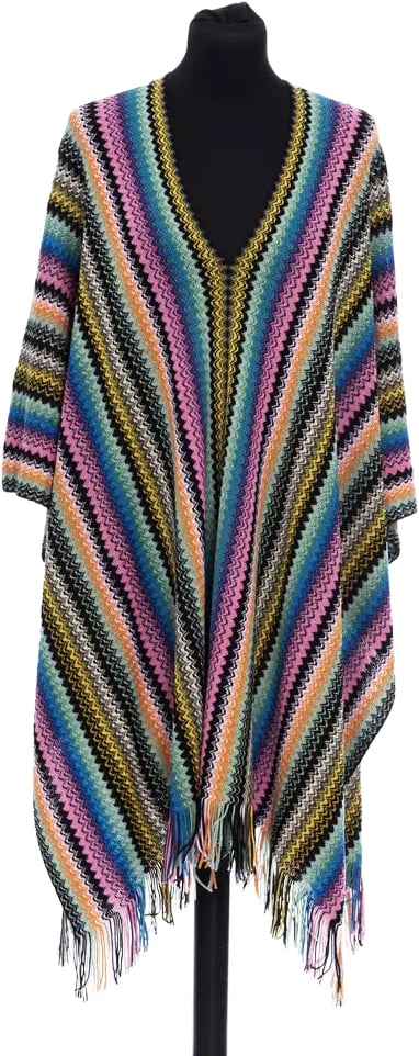 Missoni Multicolor Wool Women Poncho Divers
