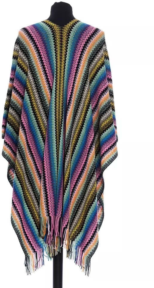 Missoni Multicolor Wool Women Poncho Divers