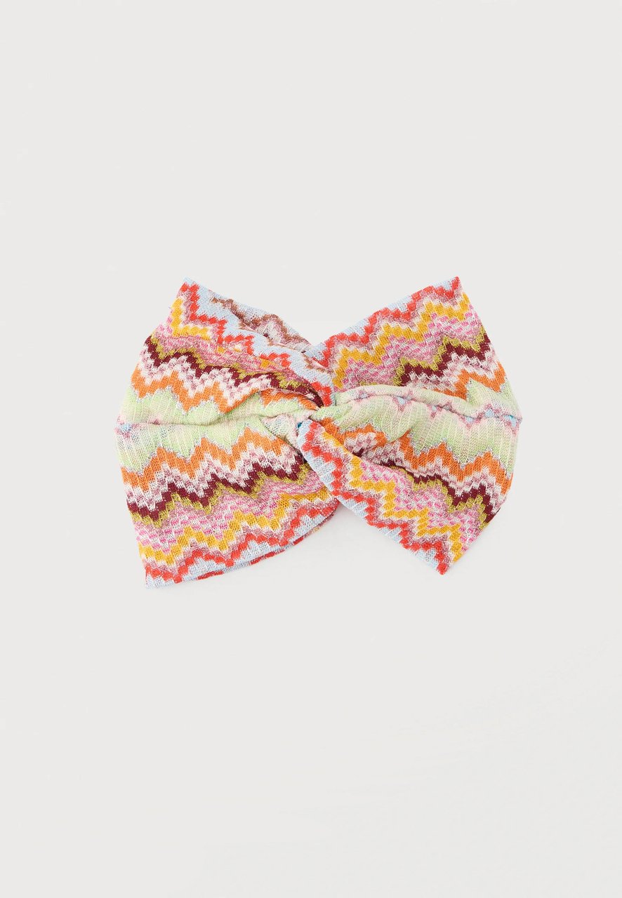 Missoni Multicolor Doppio Nodo Woven Headband Oranje