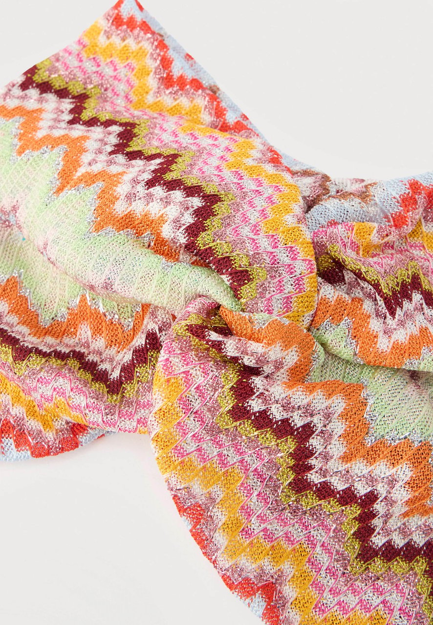 Missoni Multicolor Doppio Nodo Woven Headband Oranje