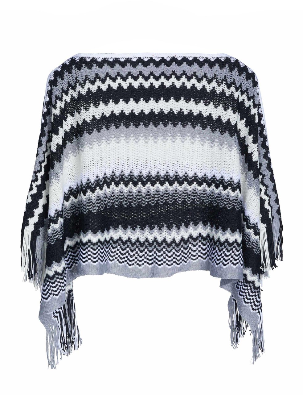 Missoni Schal/Poncho schwarz-weiss Zwart