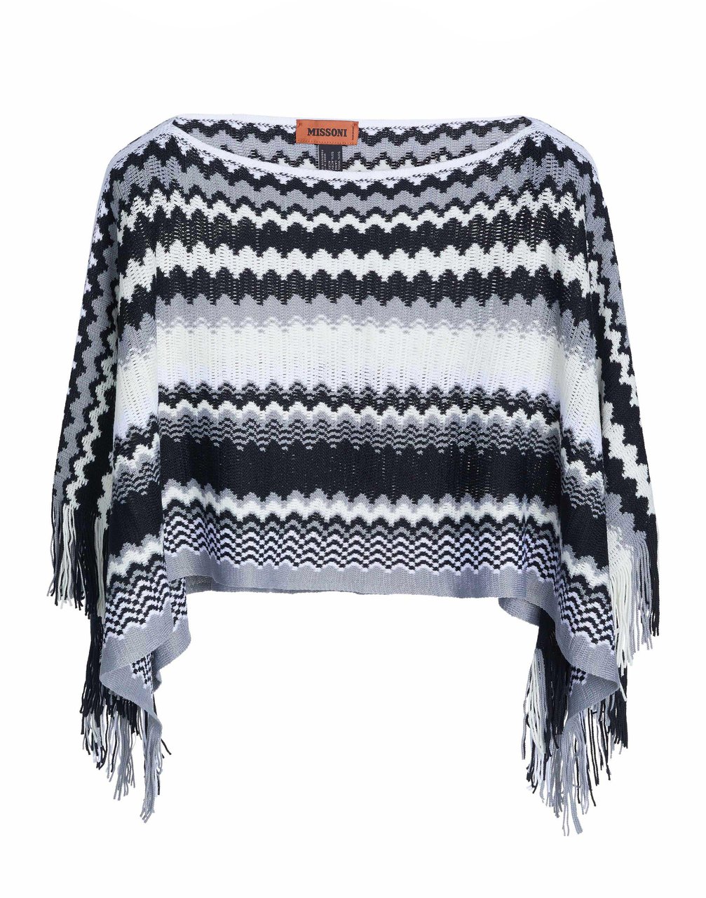 Missoni Schal/Poncho schwarz-weiss Zwart