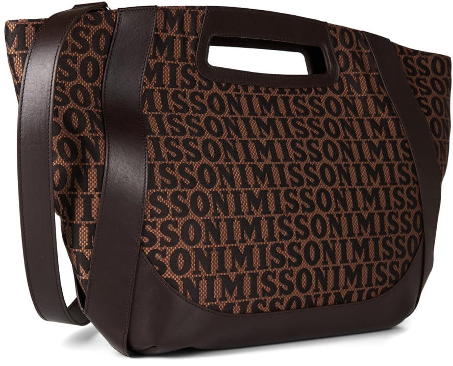 Missoni Logo Tote Shopping Bag Bruin