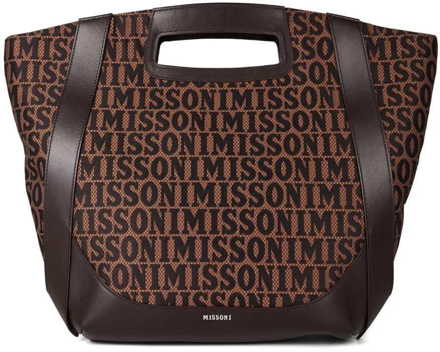 Missoni Logo Tote Shopping Bag Bruin