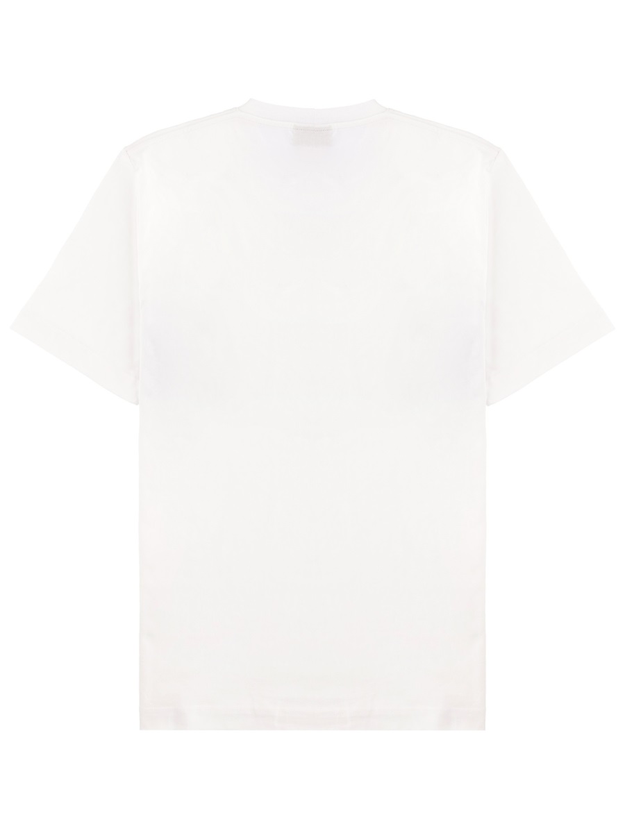 Missoni White Zigzag Pattern Cotton T-Shirt Wit