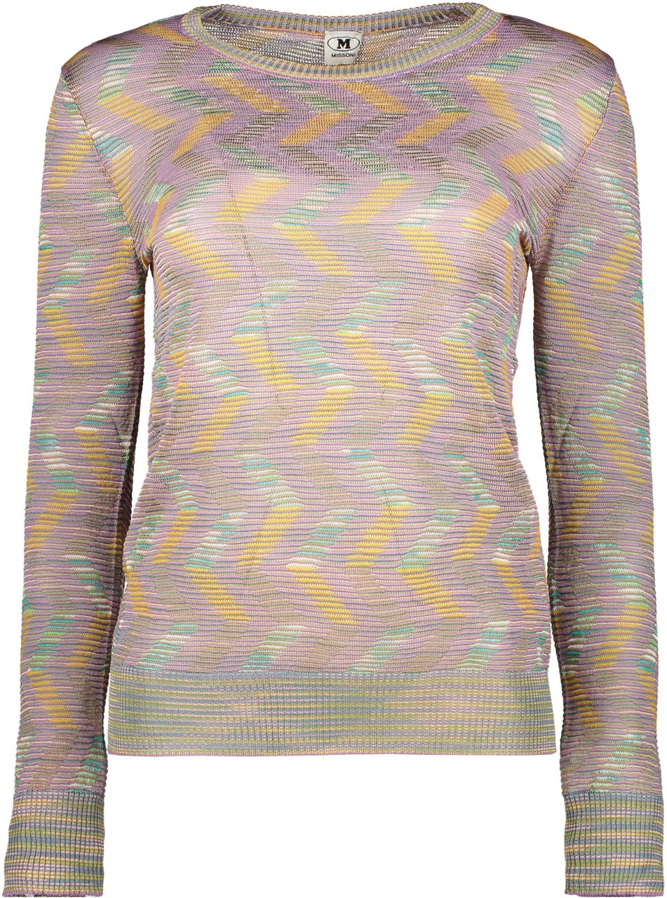 Missoni Long sleeve crew-neck sweater Groen