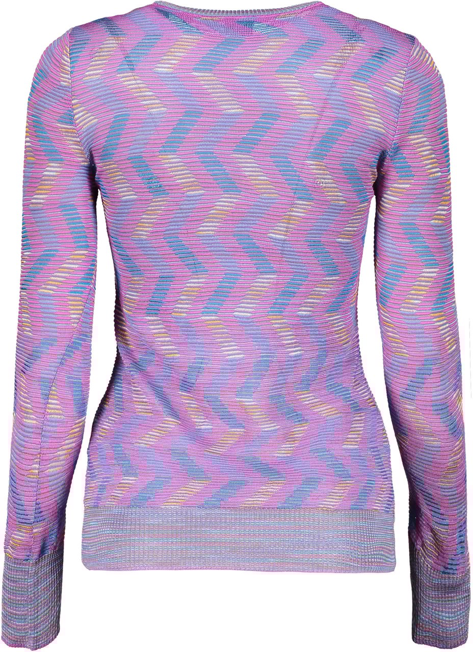 Missoni Long sleeve crew-neck sweater Blauw