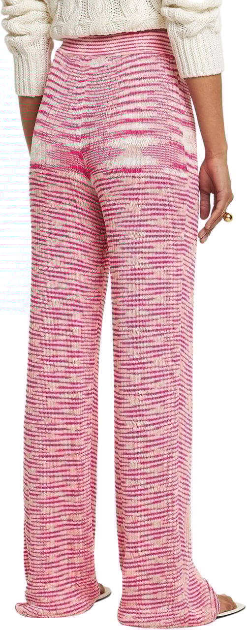 Missoni Palazzo trousers in knit with high waist Roze