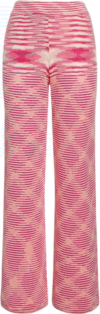 Missoni Palazzo trousers in knit with high waist Roze