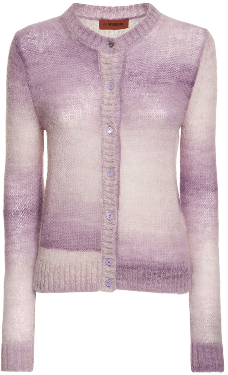 Missoni Light purple cardigan with elegant buttons Paars
