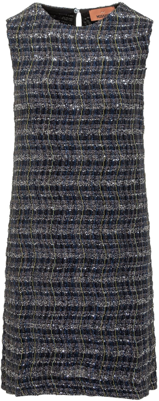 Missoni Abito Smanicato in Tweed Missoni Blauw