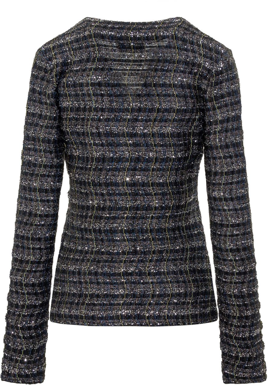 Missoni Missoni Cardigan in Maglia con Finitura Lurex Blauw