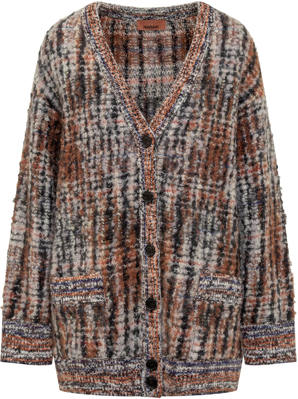Missoni Cardigan Lungo in Lana a Fantasia Missoni Divers