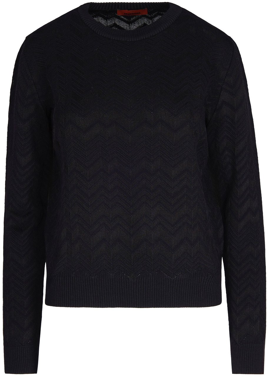 Missoni Sweaters Solid Color Black Zwart