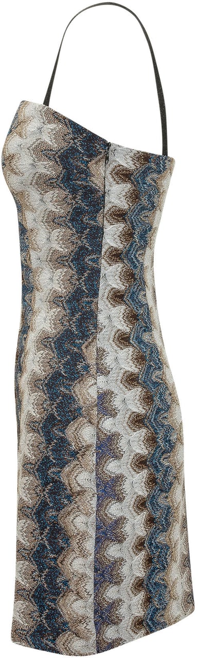 Missoni Abito Corto Senza Maniche con Spalline e Motivo Geometrico Divers