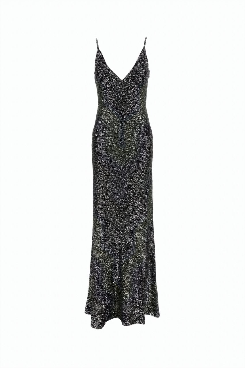 Missoni Multicolor Caperdoni Chevron Knit Maxi Dress Zwart