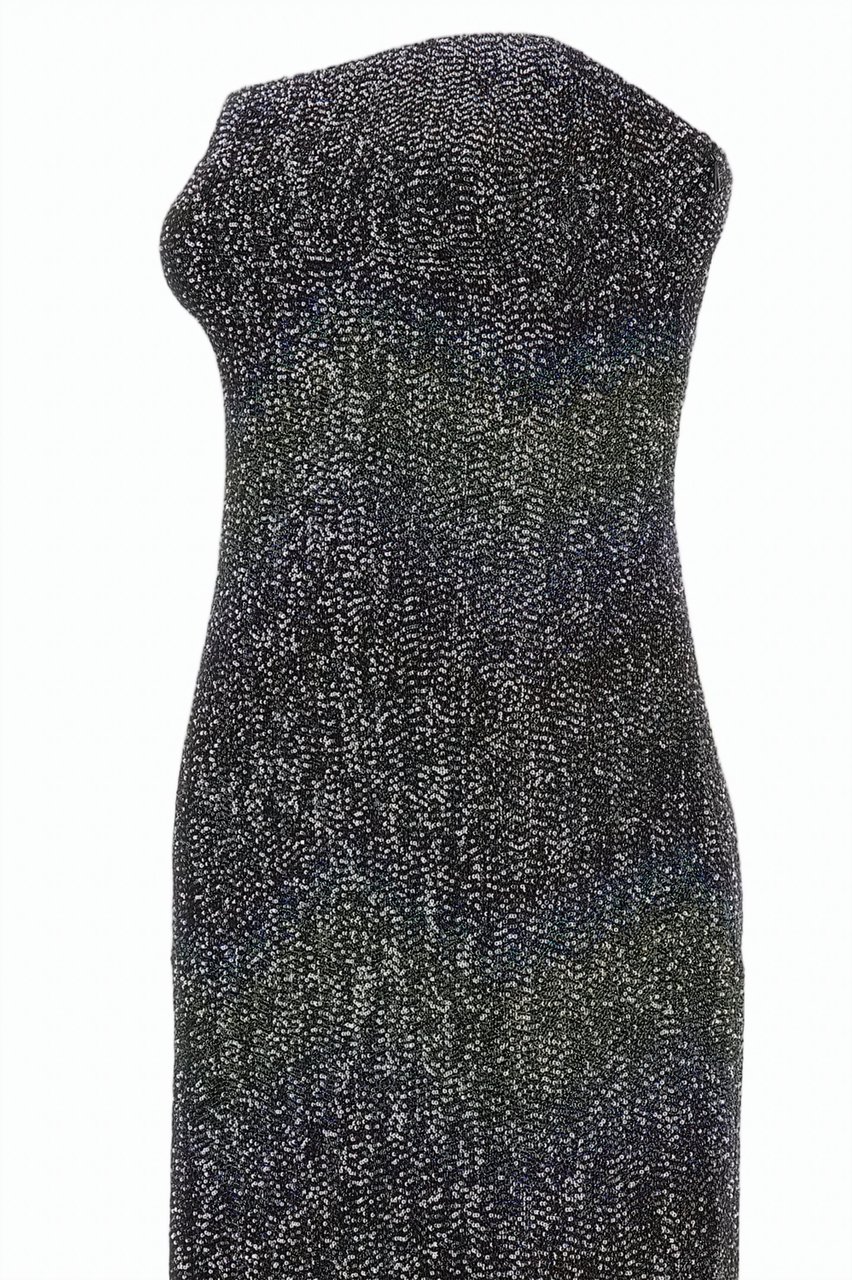 Missoni Multicolor Sequins Greek Key Mini Dress Zwart