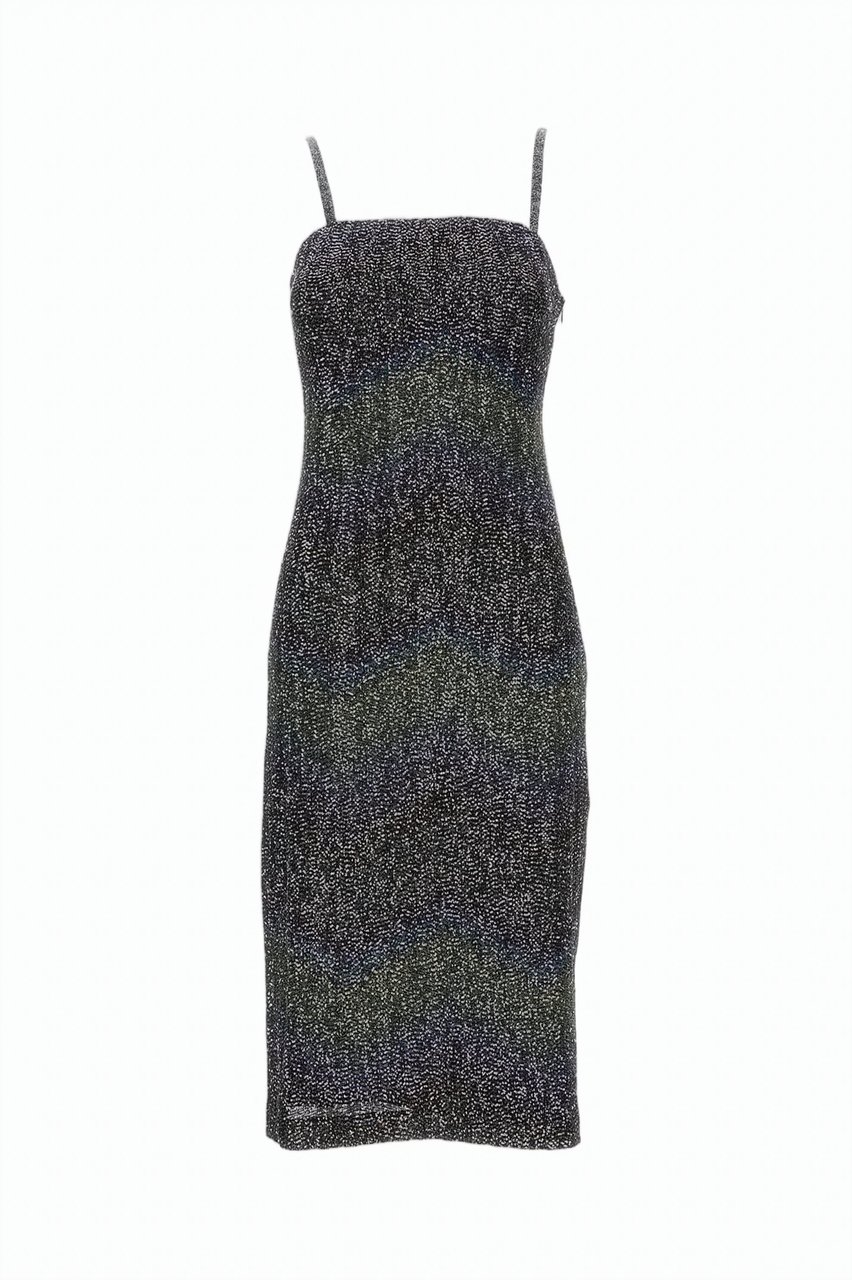 Missoni Multicolor Sequins Greek Key Mini Dress Zwart
