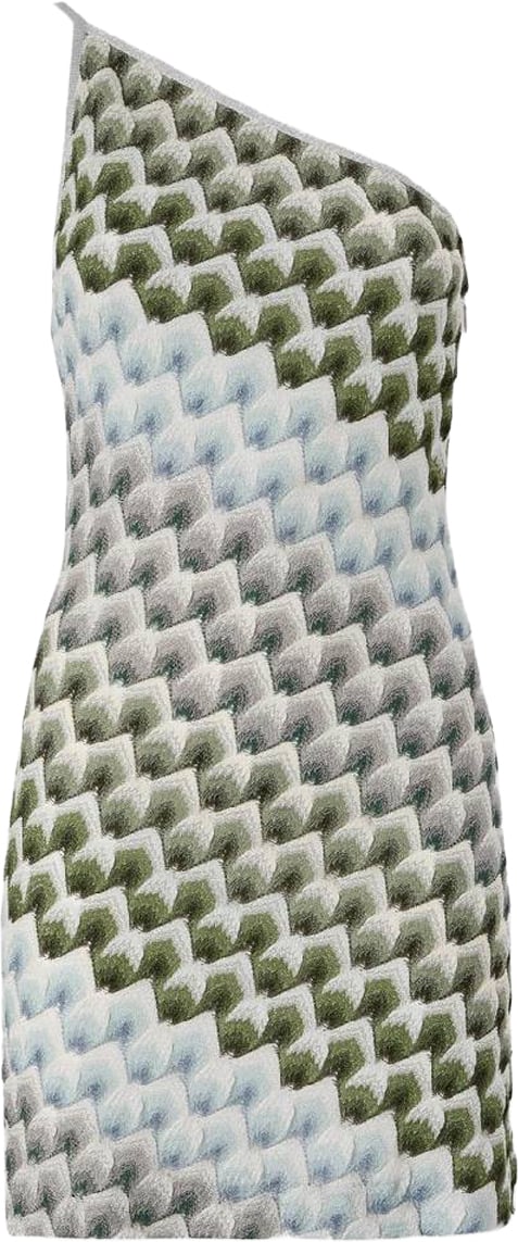 Missoni Dresses Green/Lgtblu W Whtba Divers