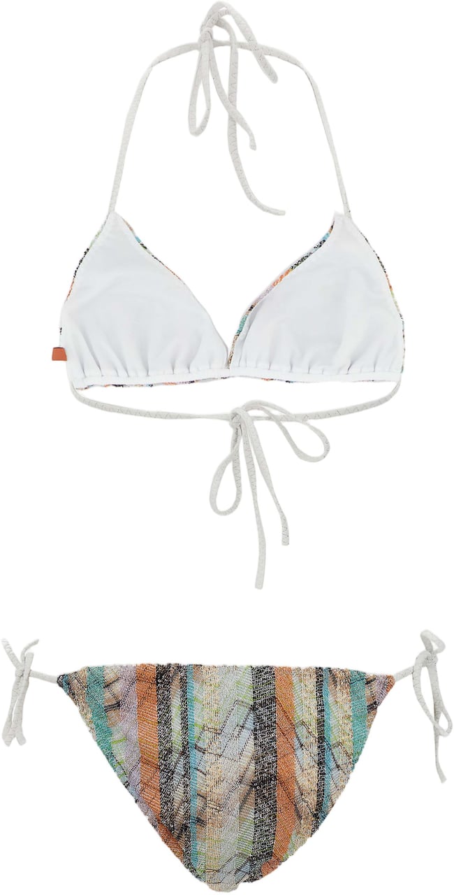 Missoni Multicolor Self-Tie Bikini Neutraal