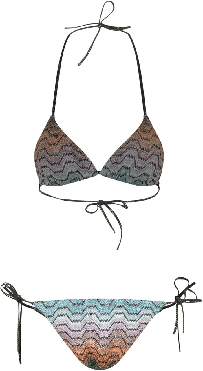 Missoni Bikini Triangolo con Motivo Chevron Divers