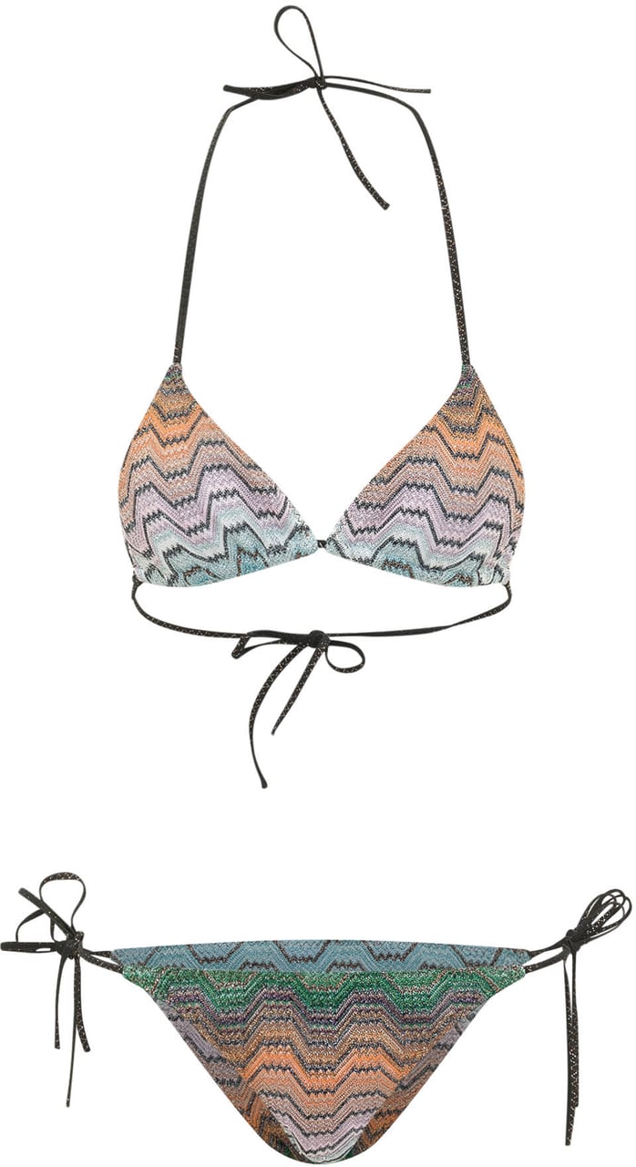 Missoni Bikini Triangolo con Motivo Chevron Divers